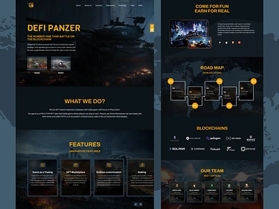 Defi Panzer Website Design 3d animation app blockchain blockchaingames branding cryptogames design gaming websites illustration motion graphics roadmaps tankbattle tanlbattles typography ui ux vector web worldoftank