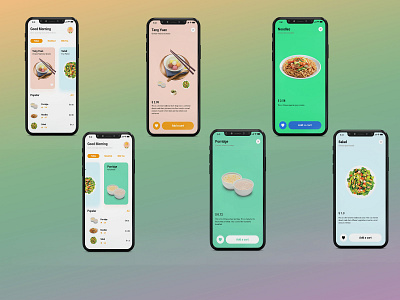 Chinese Breakfast App design ui