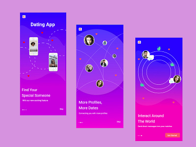 Dating App app design ui