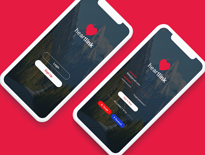 Heart link App design ui