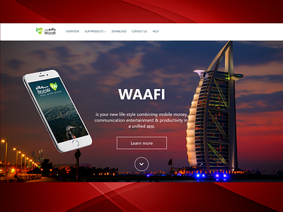 Waafi Landing Page design ui web