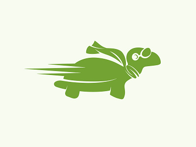 Flying Turtle V2 fast flying funny green logo turtle wip