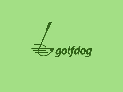 Golf Dog club dog doodle golf green logo
