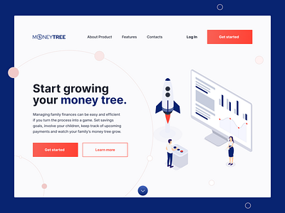 Landing Page of Finance Web app