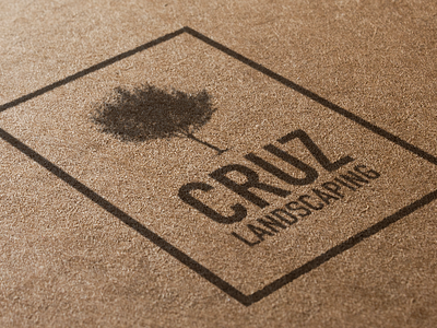 Cruz Landscaping Logo hispanic landscaping logo tan tree