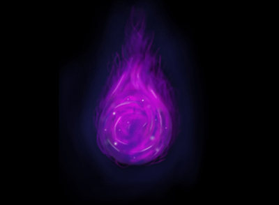 Dark Orb dark energy fire illustration magic orb purple void