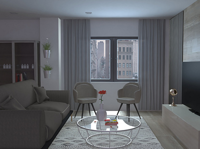City Interior 3d 3dmax autocad concept design interior modeling product design render spain