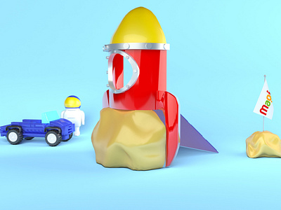 Rocket toy 3D