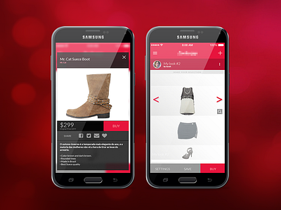 Lapp screens app desing fashion ui