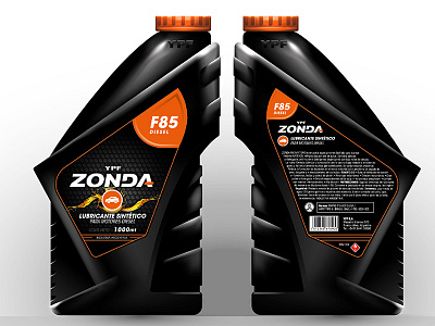 Zonda - Diesel bottle branding illustration lubricante motor oil oil packaging redesign simulation