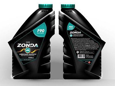 Zonda - Naftero bottle branding illustration lubricante motor oil oil packaging redesign