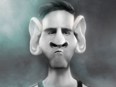 Caricature of messi cartoon character comic illustration messi