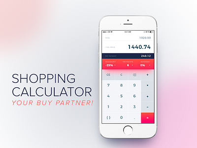 Daily UI #004 - Shopping calculator (app screen) app calculator concept dailyui design graphic interface mobile shopping ui ui design user interface