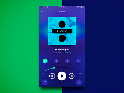 Music Player - now playing app dailyui design interface login mobile music player playing ui