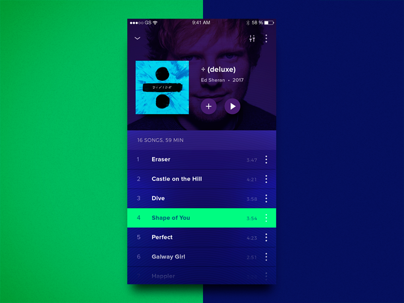 Music Player - play list by Leonardo Piccolo on Dribbble