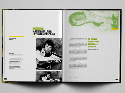 Sandro, Ídolo de América (interior) book coffe table book design editorial editorial design graphic layout