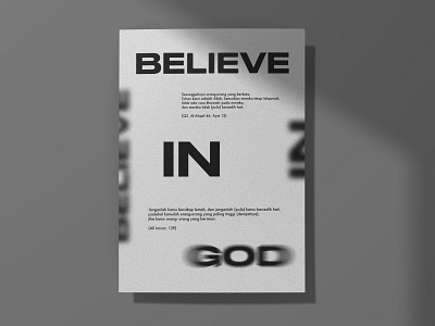BELIEVE IN GOD branding card design designer font graphicdesign greetingcard layoutdesign poster poster art posterdesign typography vector