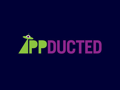 Appducted abducted app identity logo mobile software ufo