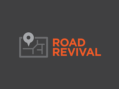 Road Revival app identity logo map mobile road roadtrip software waypoint