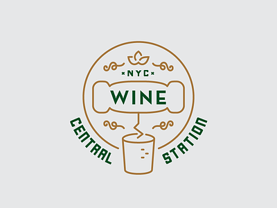 Wine Central Station alcohol app bottle opener cork logo station wine
