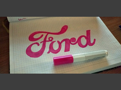 Ford Logo Lettering branding calligraphy hand drawn handlettering lettering logo logotype script stasdodesign typography wordmark