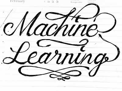 Machine learning script lettering