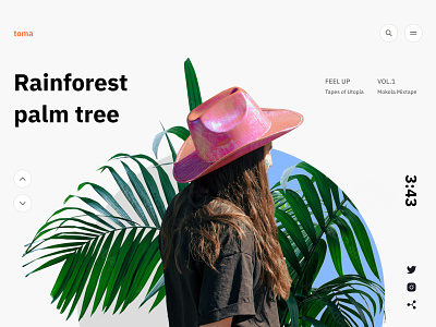 🔺 Triangle chill design forest hat landing music palm ui ux web design