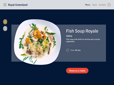 🔵 Circle design food graphic design landing page productpage royalgreenland shrimp soup ui webdesign