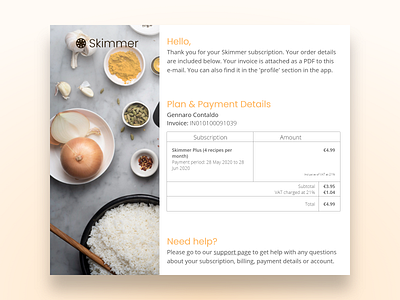 DailyUI #17 - E-mail Receipt