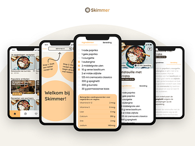 Cooking app for vegetarians app cooking food mobile nutritional values product design recipe ui design ux design vegans vegetarian