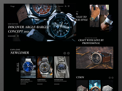 Watch Company Website Exploration ecommerce elegant premium ui uiux watch web website
