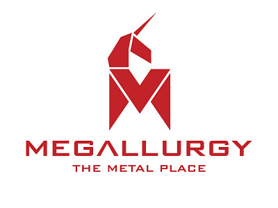 Megallurgy branding design logo metal vector