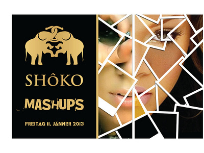 Shoko clubs logo mashup party vector