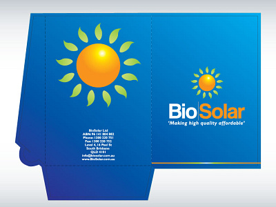 Bio|Solar bio branding folder design solar energy