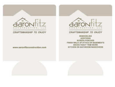 Aaron Fitz branding construction design koozie