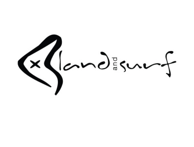 Land and Surf design fun logo sun