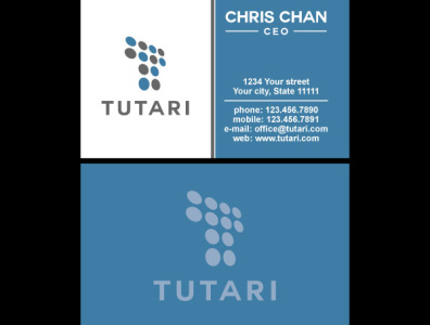 TUTARI business cards design logo vector