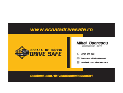 DriveSafe ~ Driving school business cards design driving school logo vector