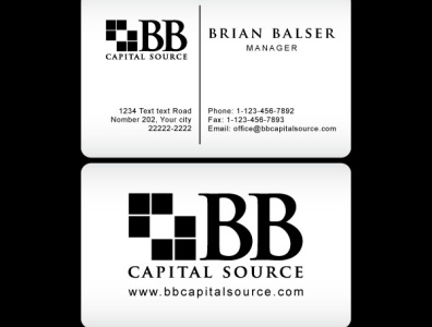 BB Capital Source business cards capital design logo vector