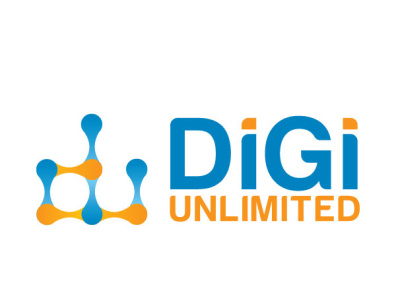 Digi Unlimited branding design digital logo vector