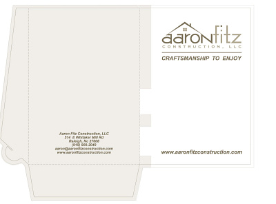 Aaron Fitz branding construction craftmanship design folder design logo vector