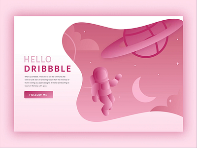 Hello Dribbble! after effects animation design first post hello hellodribbble illustration illustrator ui ux web