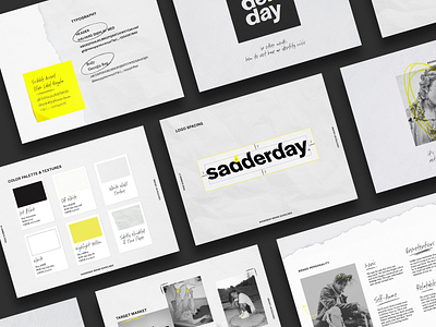 Sadderday Brand Guide brand guide brand guideline brand identity branding color palette design logodesign logotype streetwear typography
