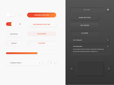 Neumorphic Design Elements