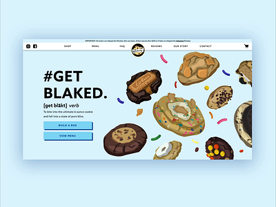 The Blakery Website Launch after effects bakery blue branding cookies custom design custom illustration customizable customize product design illustrations illustrator purchase sketch ui user experience user interface ux web design web development