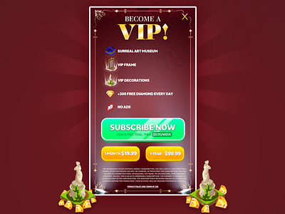 VIP Page Design for a Mobile Game