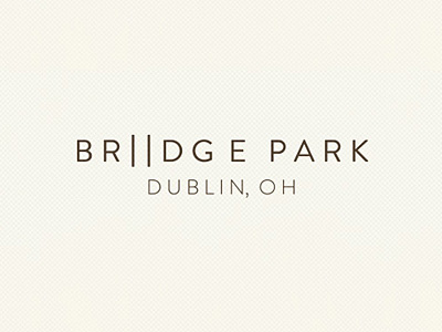 Bridge Park bridge building dublin logo logotype minimalistic ohio park real estate simple