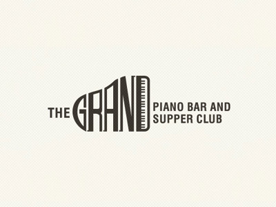 The Grand bar club custom grand jazz logo music piano shape supper