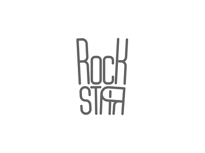 Rockstar hand logo rock rockstar star typography