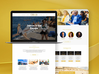 Executive Escapes Landing Page Design branding graphic design ui user interface ux